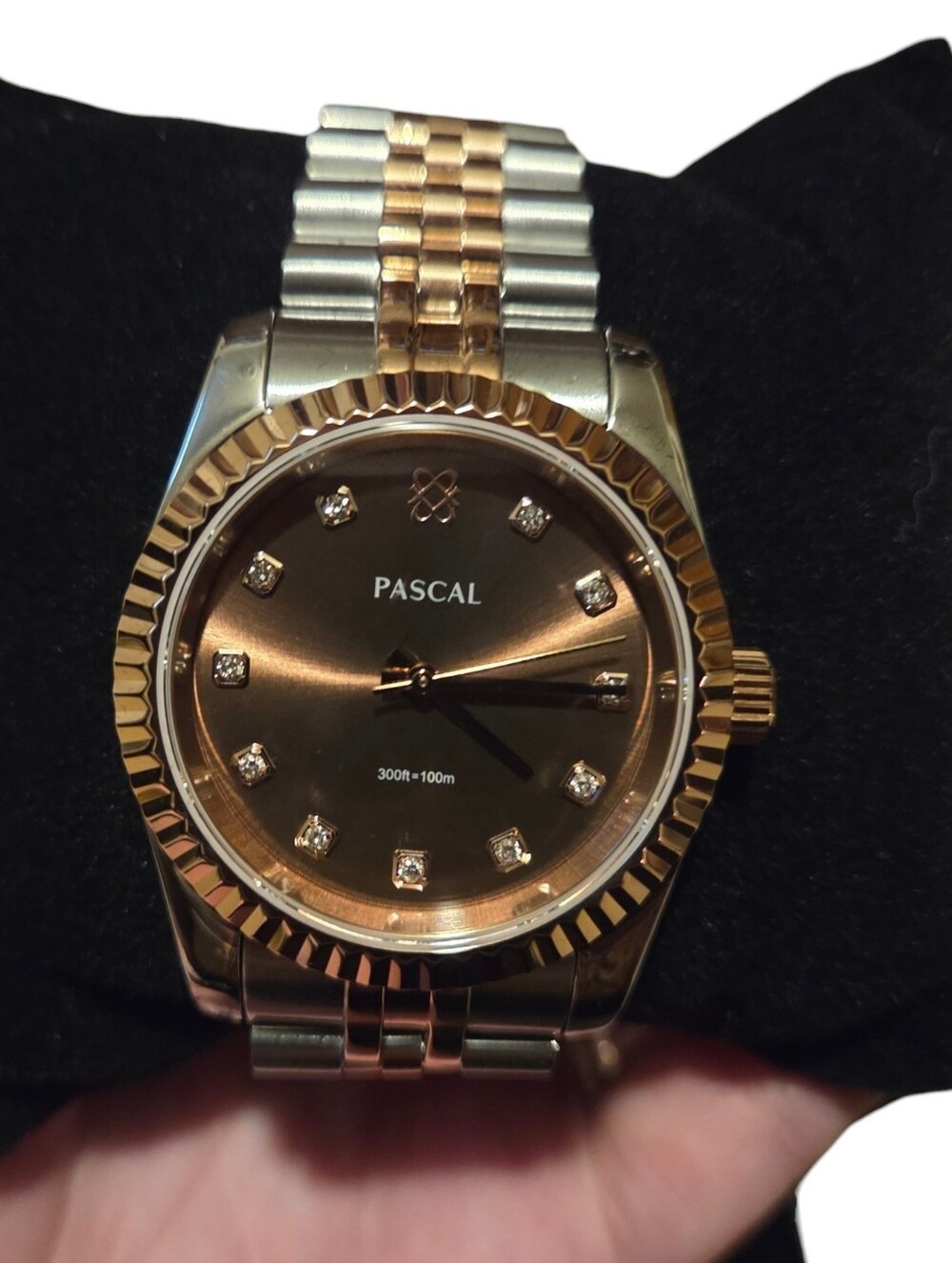 Women’s Pascal Timeless Classic Diamond Watch Two-Tone Gold/Silver 36mm-Full Kit - Picture 4 of 6
